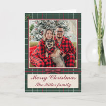Kerstmis erfgoed groene ruit burgundy strik famili