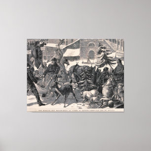 Kerstmis Eve Street Market Ottawa Canada  Canvas Afdruk
