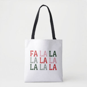 Kerstmis Fa La La La La Vakantie Kerstmis Grappig Draagtas