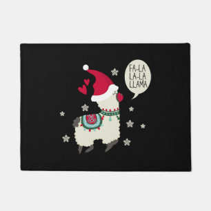 Kerstmis Fa la la Lama cadeau Deurmat