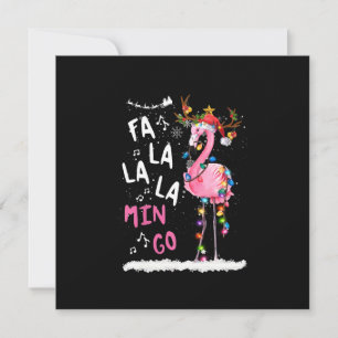 Kerstmis - Fa-La-La Mingo Flamingo Met Kerstmis Kaart
