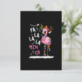 Kerstmis: Fa-La Mingo Flamingo met Kerstmis Bedankkaart (Staand voorkant)