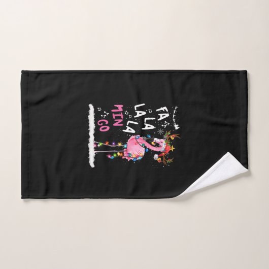 Kerstmis: Fa-La Mingo Flamingo met Kerstmis Handdoek (Handdoek)