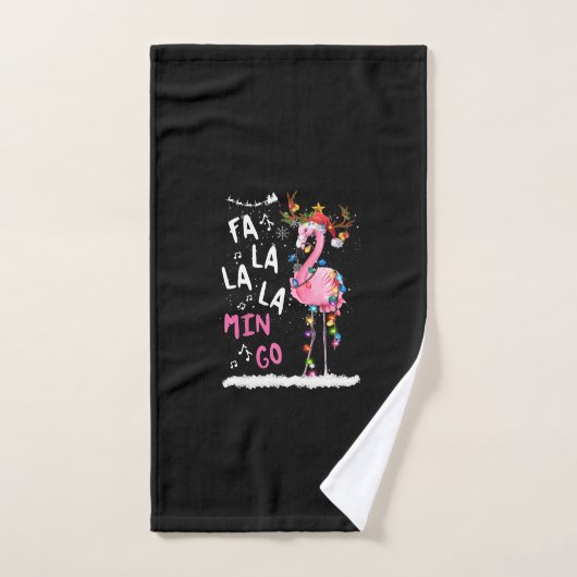 Kerstmis: Fa-La Mingo Flamingo met Kerstmis Handdoek (Handdoek)