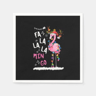 Kerstmis: Fa-La Mingo Flamingo met Kerstmis Servet