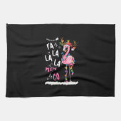 Kerstmis: Fa-La Mingo Flamingo met Kerstmis Theedoek (Horizontaal)