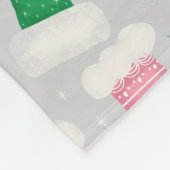 kerstmis falalala gray - Stockings Fleece Deken (Hoek)