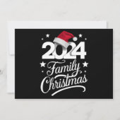 Kerstmis Familie 2024 Matching Pyjama Kerstman Feestdagenkaart (Voorkant)