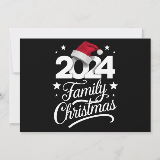 Kerstmis Familie 2024 Matching Pyjama Sinterklaas Feestdagenkaart (Voorkant)