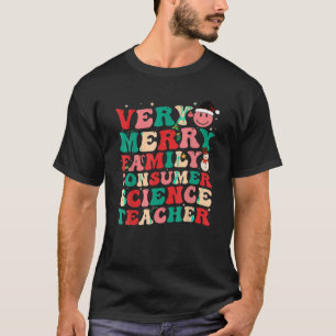 Kerstmis familie en consument zeer vrolijke lerare t-shirt