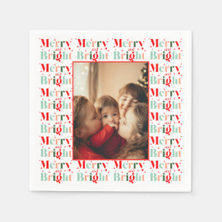 Kerstmis Familie Foto Merry and Bright Servet