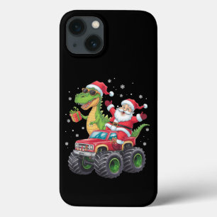 Kerstmis Familie Matching Kerstman Truck Dinosauru iPhone 13 Hoesje