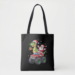 Kerstmis Familie Matching Kerstman Truck Dinosauru Draagtas