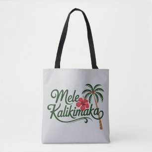 Kerstmis Familie Mele Kalikimaka Hawaï Strand Draagtas