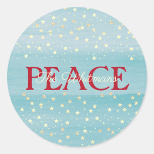 Kerstmis Familie Vrede Ronde Sticker