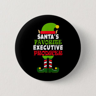Kerstmis favoriete uitvoerend producent ronde button 5,7 cm