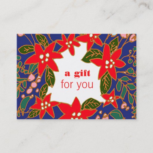 Kerstmis-/feestcadeaubon Kortingskaartje (Voorkant)