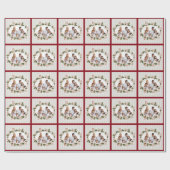 Kerstmis, feestdag, aangepaste foto cadeaupapier (Vlak)