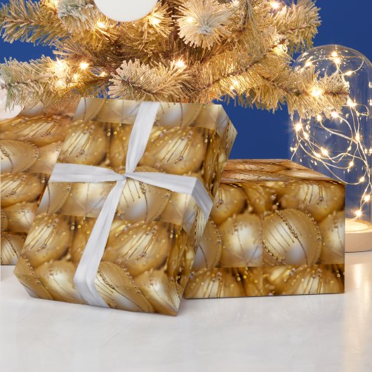 Kerstmis, feestdag, goud en mousserende glitter cadeaupapier (Feestdagen)