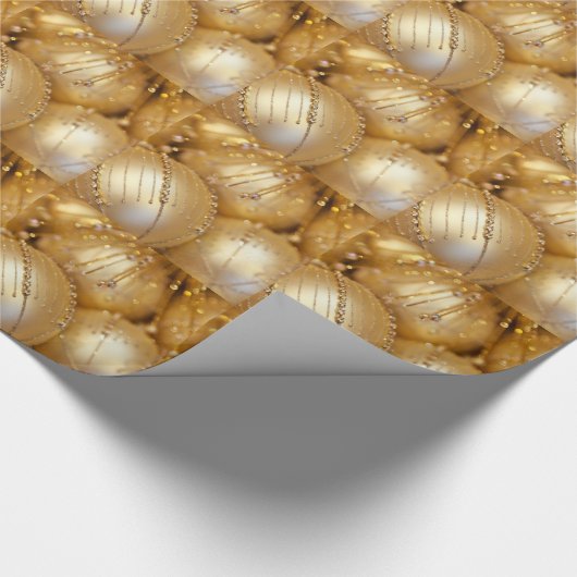 Kerstmis, feestdag, goud en mousserende glitter cadeaupapier (Hoek)