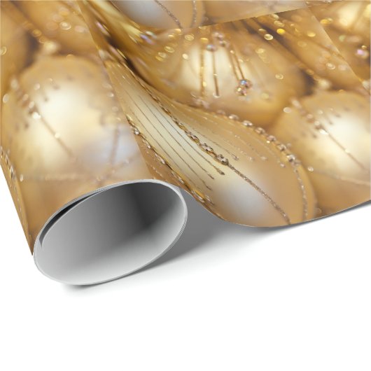 Kerstmis, feestdag, goud en mousserende glitter cadeaupapier (Rol Hoek)