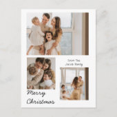 Kerstmis feestdagen Modern Typografie 3-foto (Voorkant)