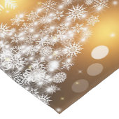 Kerstmis, Feestdagen, Sneeuwvlokken, Goud, Glans Medium Tafelloper (Hoek)