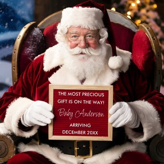 Kerstmis Feestdagen Zwangerschapsaankondiging Poster