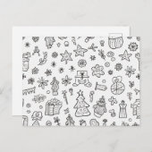 Kerstmis Feestdagenkaart (Voorkant / Achterkant)