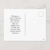 Kerstmis Feestdagenkaart (Achterkant)