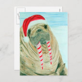 Kerstmis Feestdagenkaart (Voorkant / Achterkant)