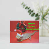 Kerstmis Feestdagenkaart (Staand voorkant)