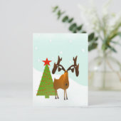 Kerstmis Feestdagenkaart (Staand voorkant)