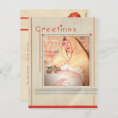 kerstmis feestdagenkaart (Voorkant / Achterkant)