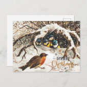 kerstmis feestdagenkaart (Voorkant / Achterkant)