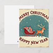 Kerstmis Feestdagenkaart (Voorkant / Achterkant)