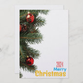 Kerstmis Feestdagenkaart (Voorkant / Achterkant)