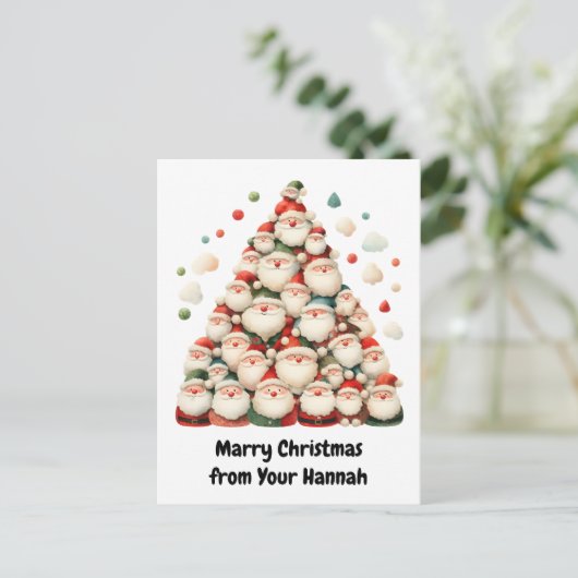 Kerstmis Feestdagenkaart (Staand voorkant)