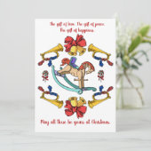 Kerstmis Feestdagenkaart (Staand voorkant)