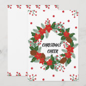 Kerstmis Feestdagenkaart (Voorkant / Achterkant)