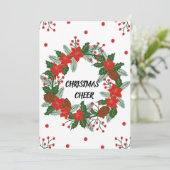 Kerstmis Feestdagenkaart (Staand voorkant)