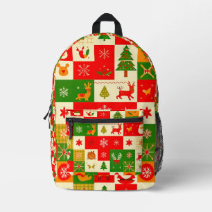 Kerstmis feestelijk patroon bedrukte rugzak