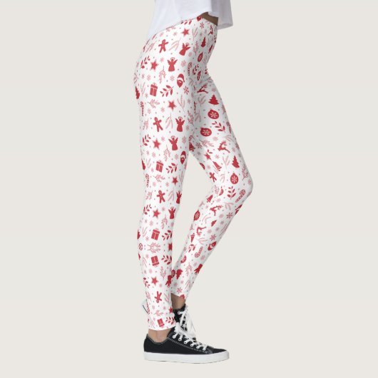 Kerstmis feestelijk patroon leggings (Rechts)