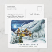 Kerstmis: feestelijke feestdag briefkaart (Voorkant / Achterkant)