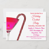 Kerstmis | Feestelijke Kerstborrel Elegante Rode K Kaart (Voorkant)