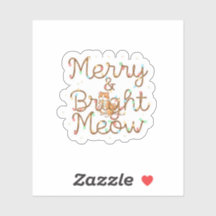 Kerstmis & Felicitatie Meow Kat Silhouet
