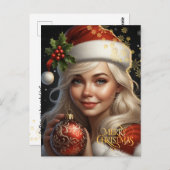 Kerstmis. Felicitaties. Briefkaart (Voorkant / Achterkant)