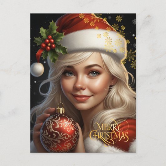 Kerstmis. Felicitaties. Briefkaart (Voorkant)