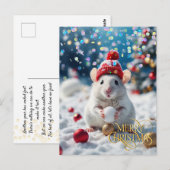 Kerstmis. Felicitaties. Briefkaart (Voorkant / Achterkant)