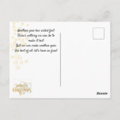 Kerstmis. Felicitaties. Briefkaart (Achterkant)
